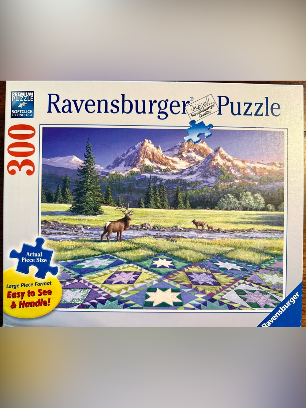 Ravensburger Scenic “Mountain  Quiltscape” 300 pc Puzzle - Purple, Green & Blue